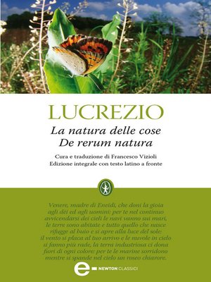 cover image of La natura delle cose. De rerum natura